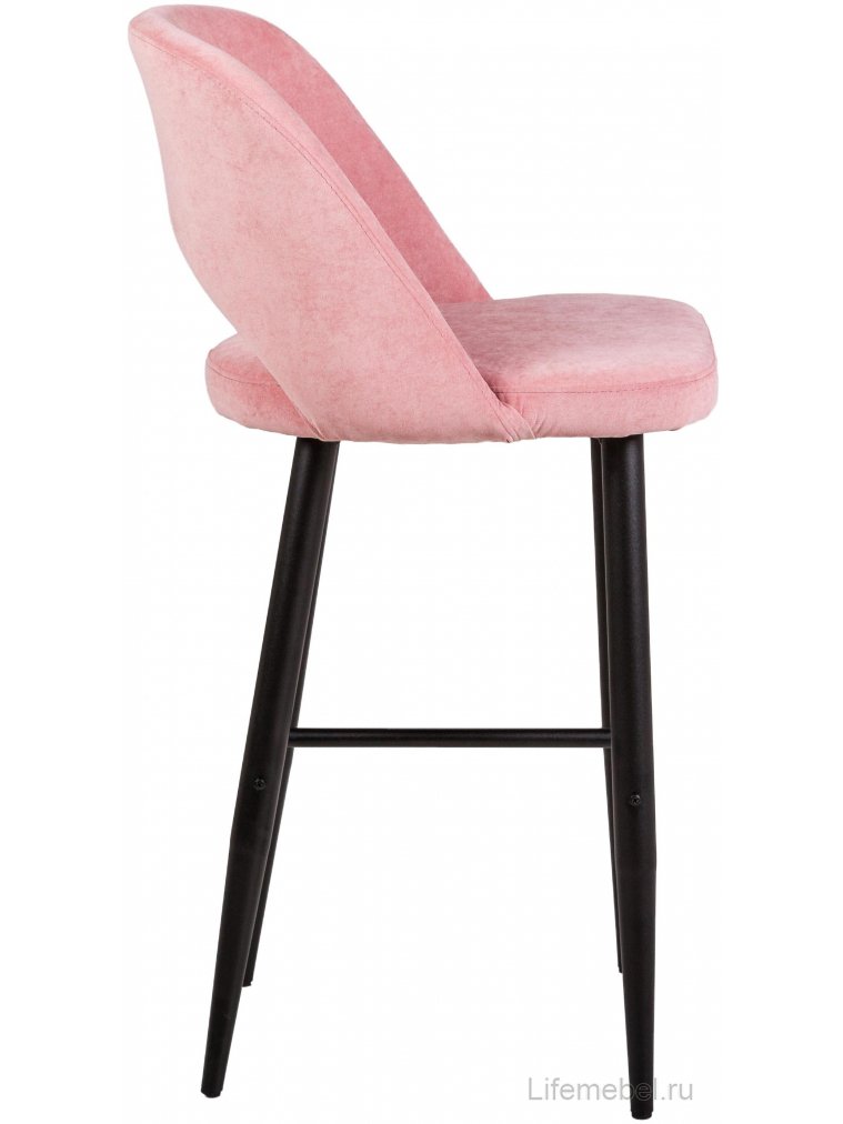 Барный стул Lars розовый / черный