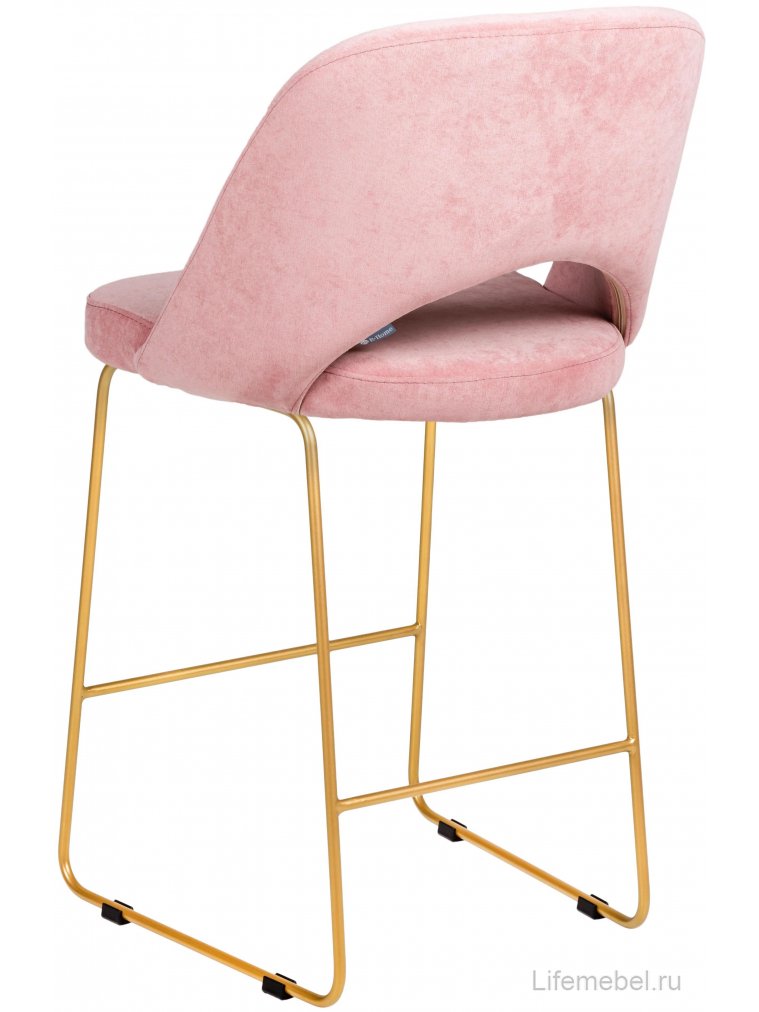 Барный стул Lars Линк розовый / золото