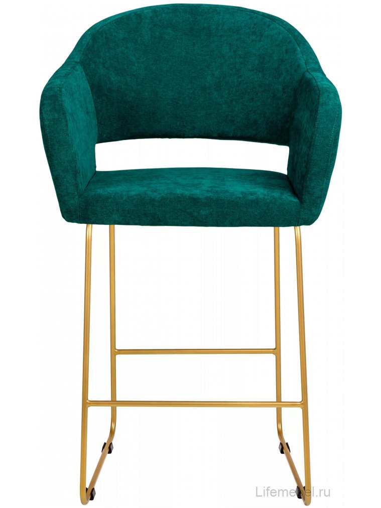 Барный стул Oscar Линк изумрудный / золото