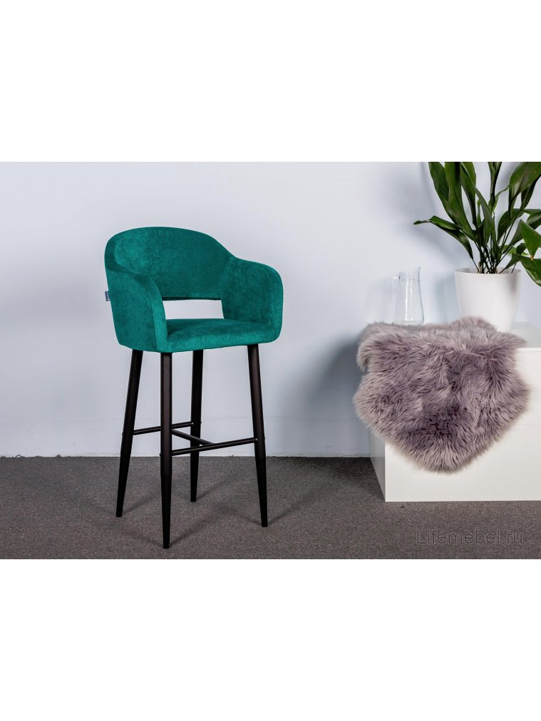 Барный стул Oscar Сканди изумрудный / черный