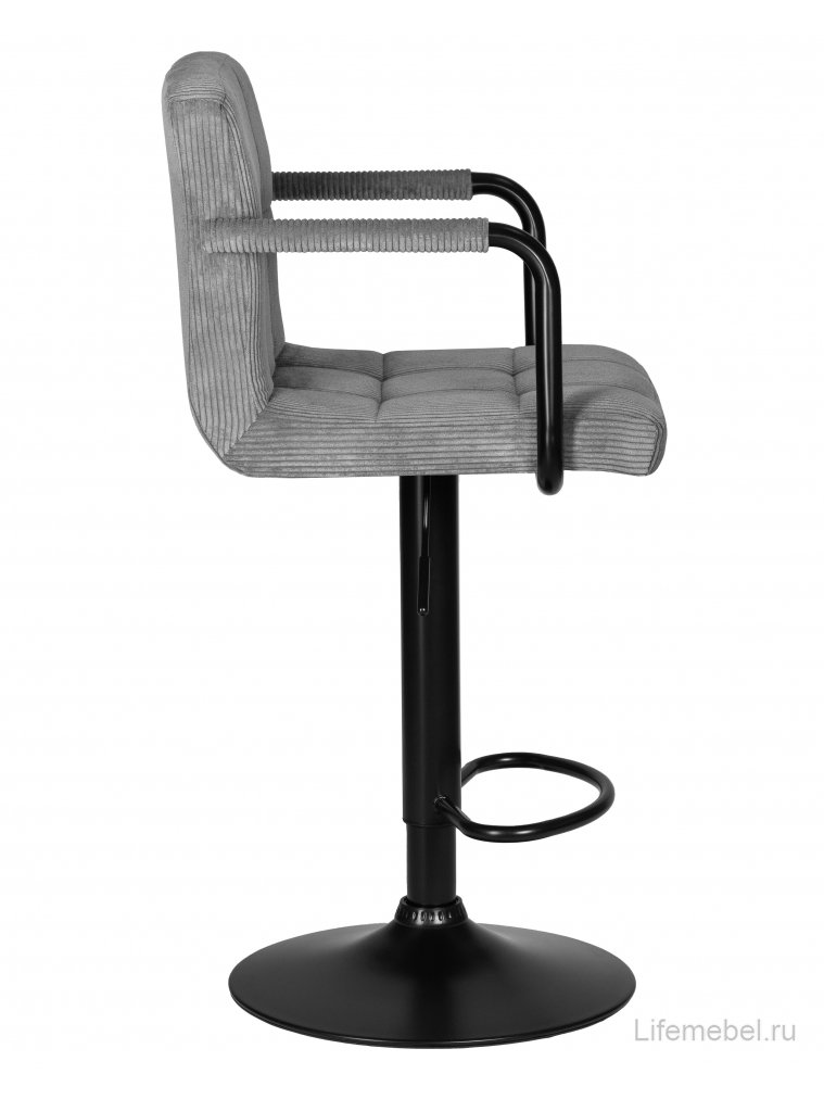 Барный стул Kruger Arm Black серый / черный