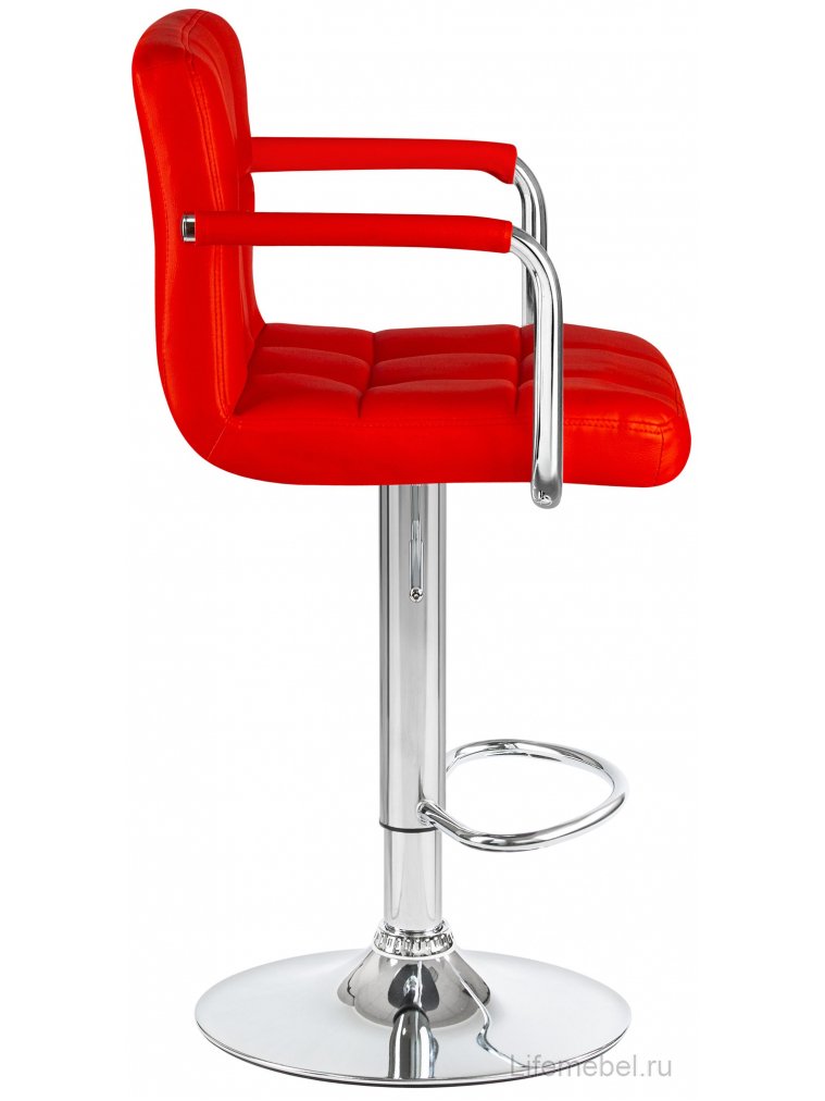 Барный стул 5011-LM Kruger Arm красный / хром