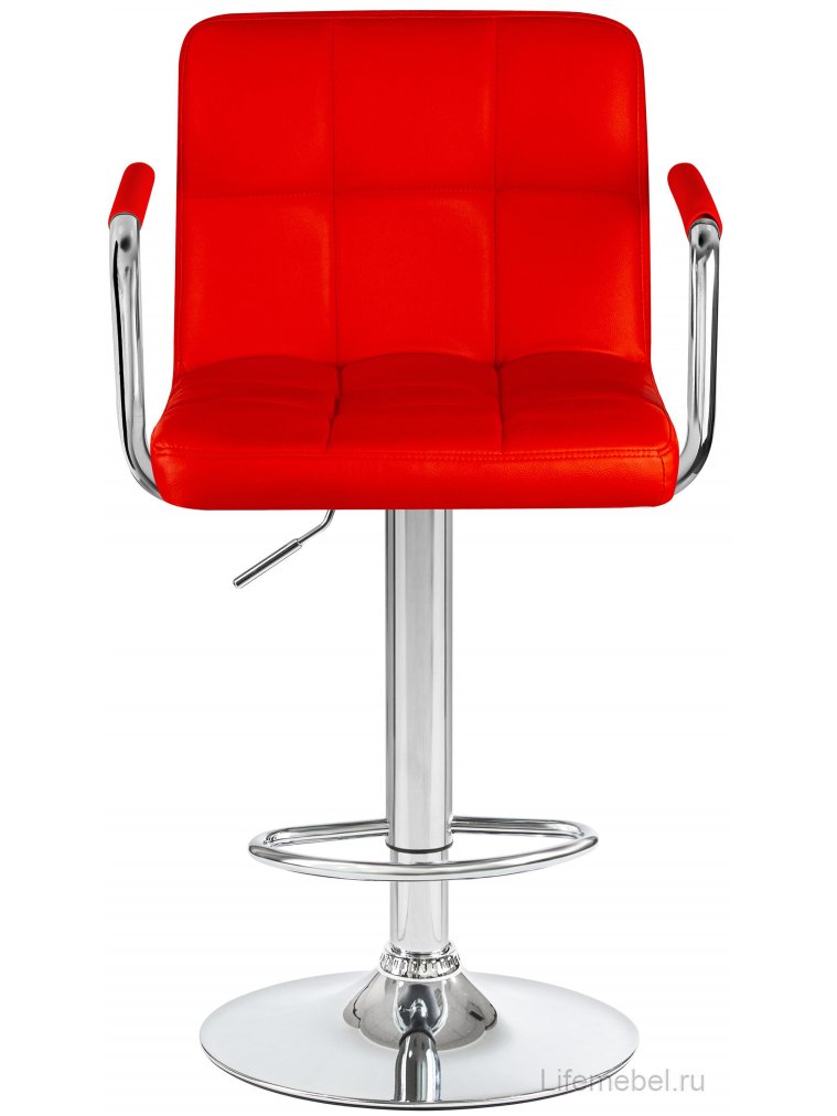 Барный стул 5011-LM Kruger Arm красный / хром
