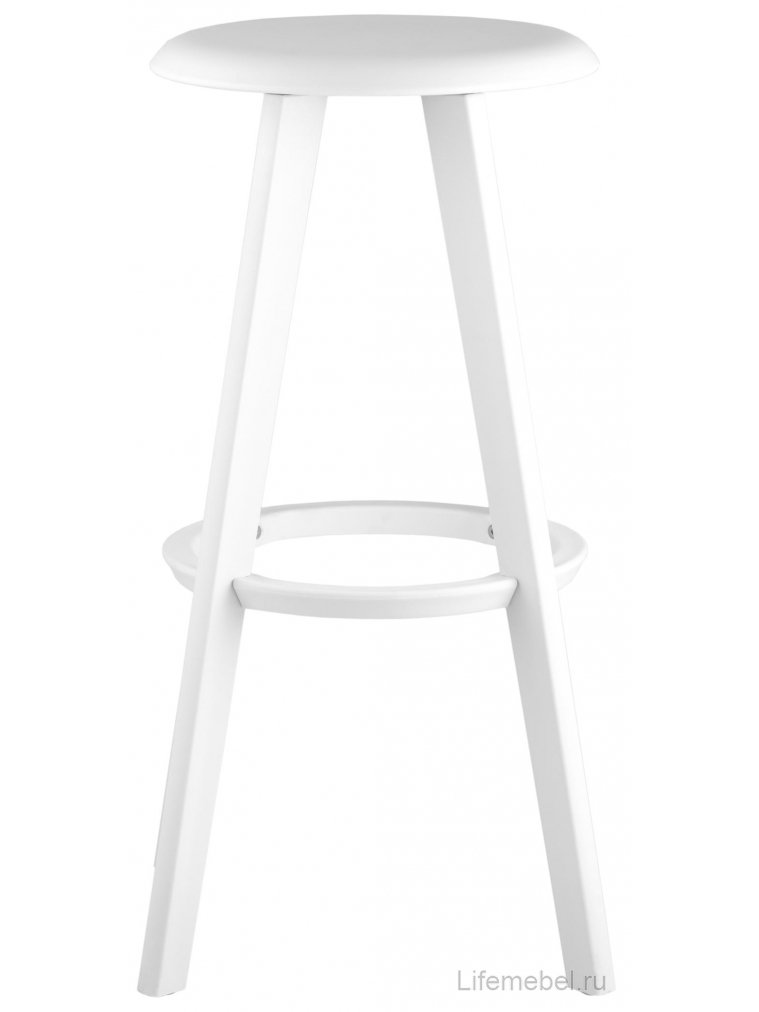 Барный стул Лакки белый с функцией вращения
