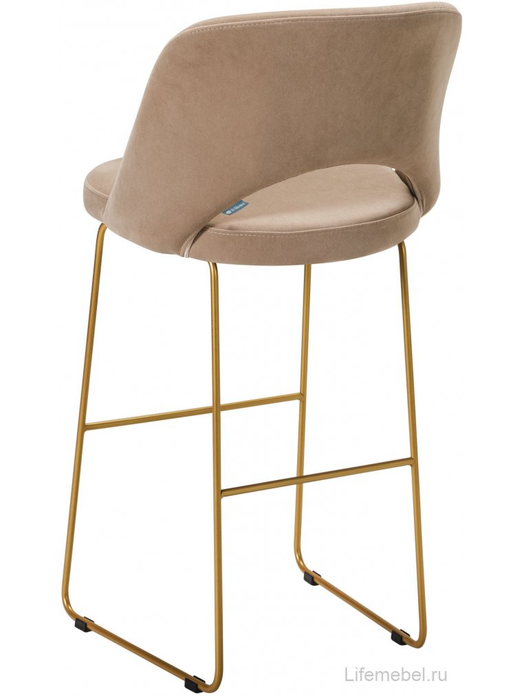 Барный стул Lars Diag beige / линк золото