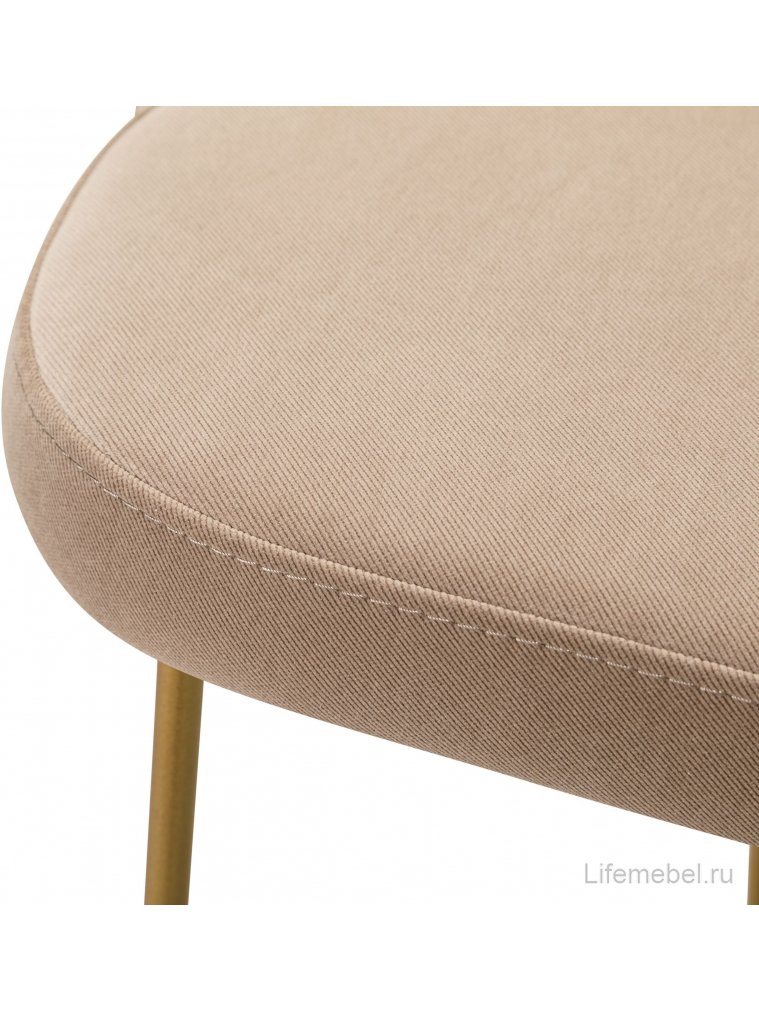 Барный стул Lars Diag beige / линк золото