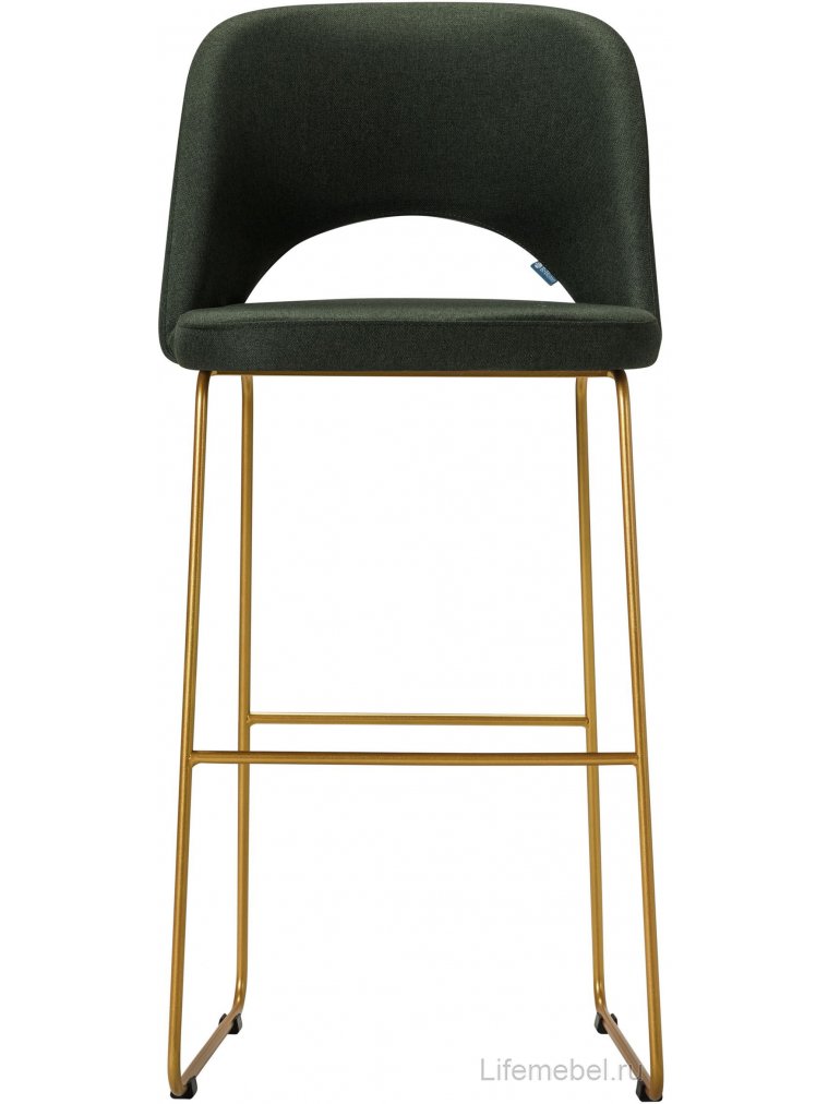 Барный стул Lars тёмно-зеленый / линк золото