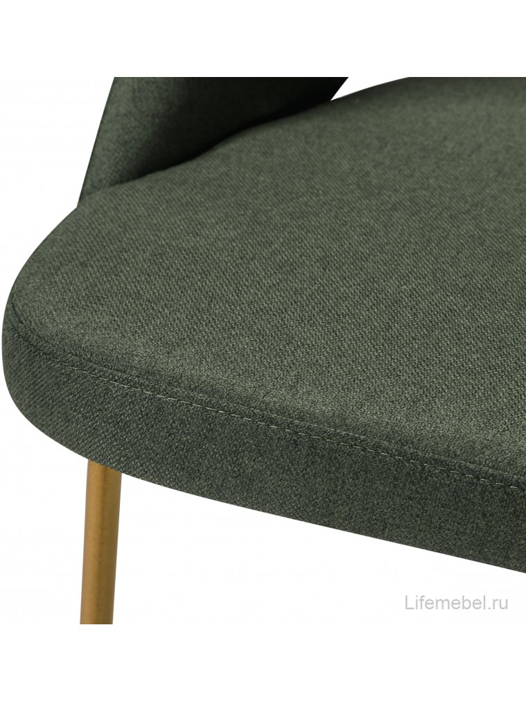 Барный стул Lars тёмно-зеленый / линк золото