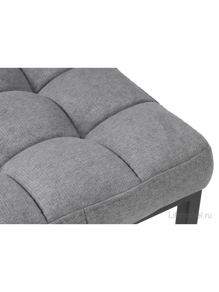 Барный стул Лофт ткань канди грей / черный матовый