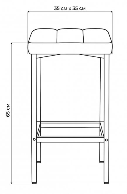 Полубарный стул Лофт мадера 20 / черный матовый