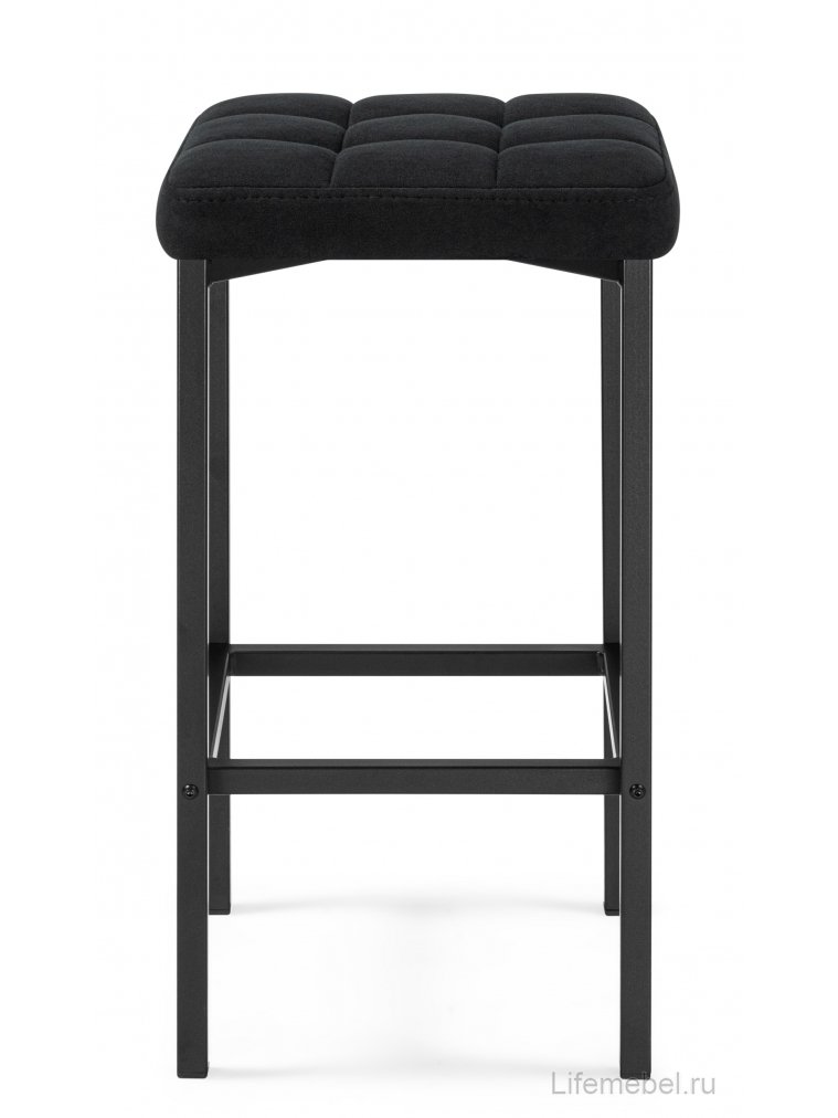Барный стул Лофт микровелюр катания блэк / черный матовый