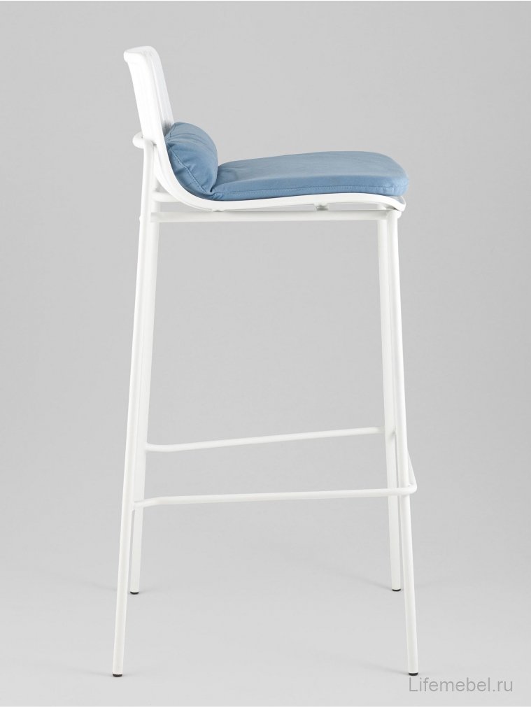 Барный стул Лорвин с подушкой белый