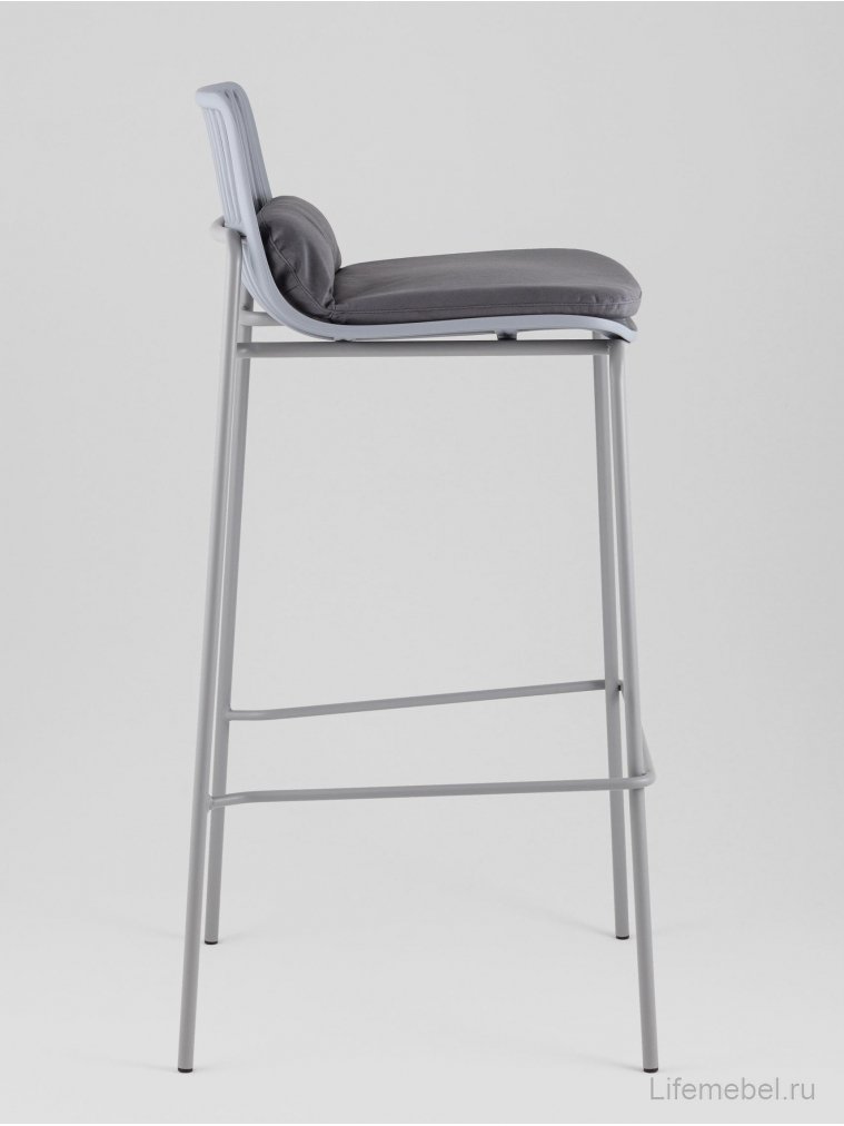 Барный стул Лорвин с подушкой серый