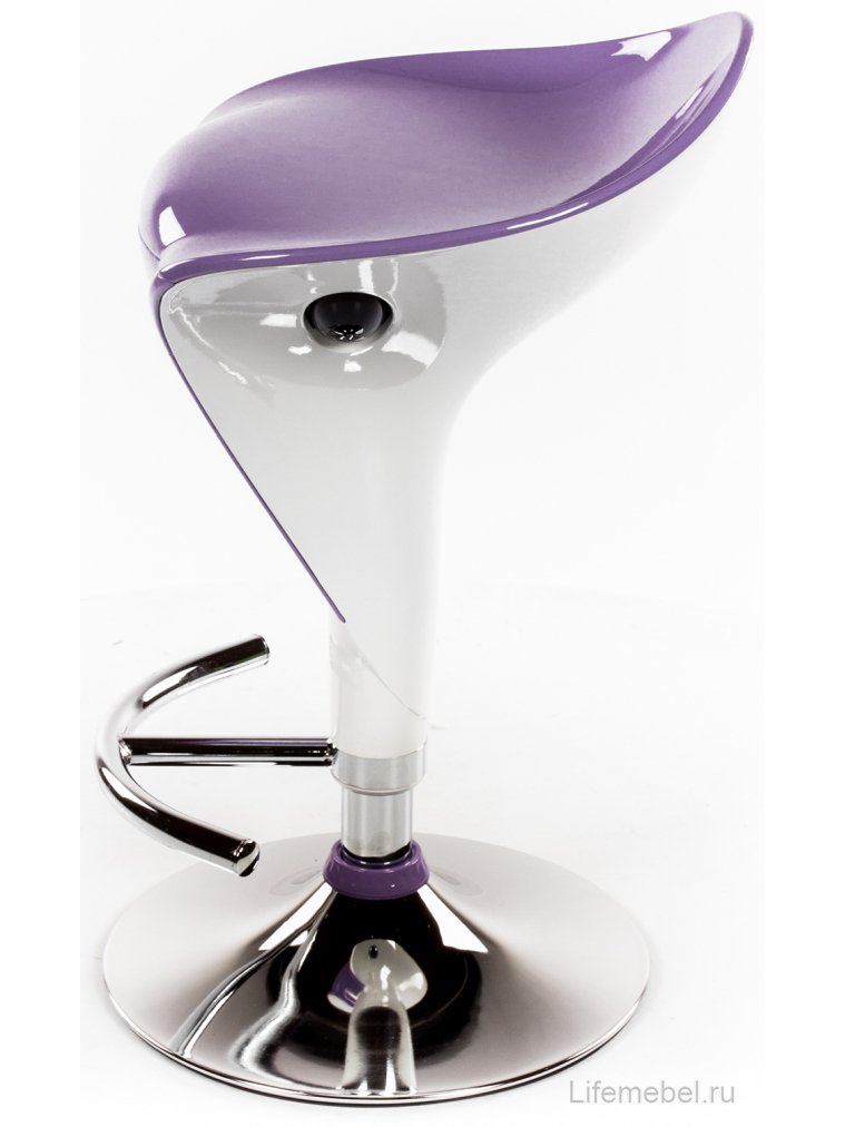 Барный стул Mario бело-фиолетовый