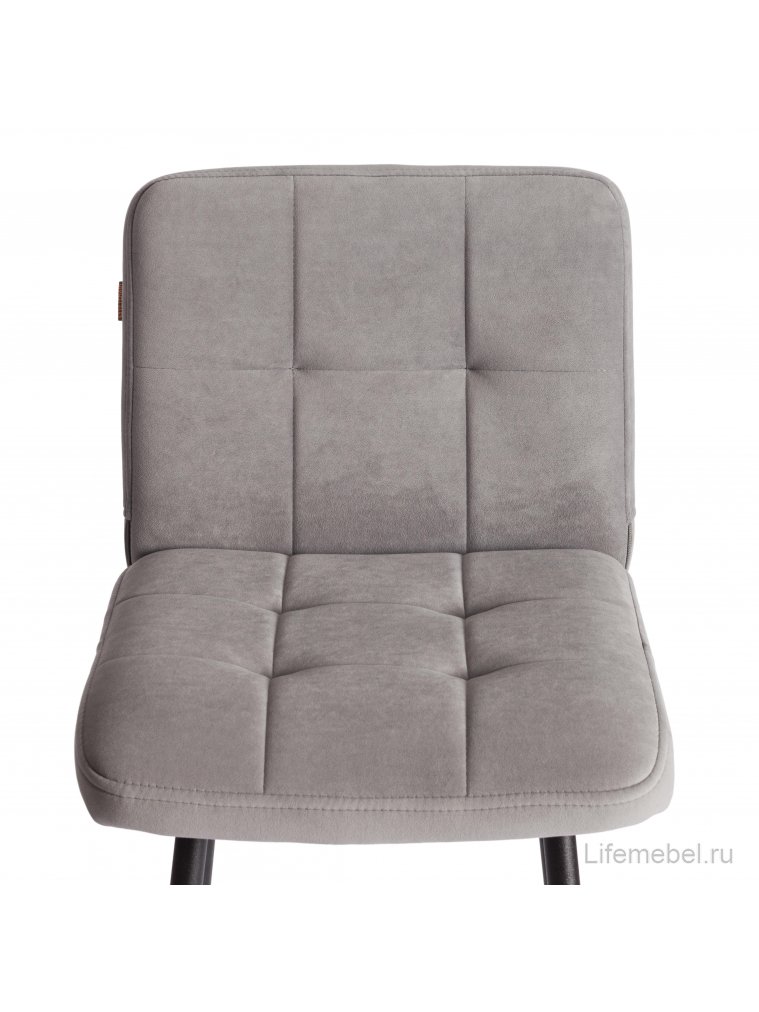 Барный стул Medeo серый велюр