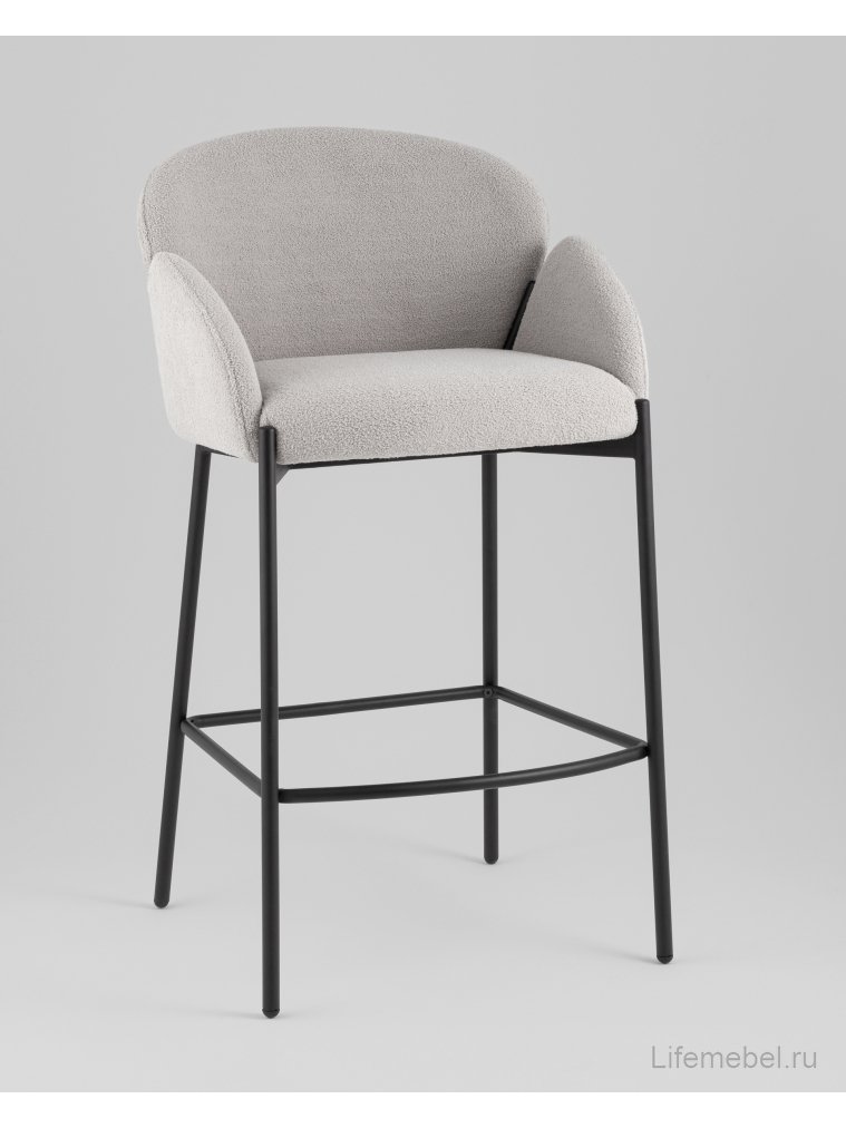 Барный стул Мелира светло-серый / черный