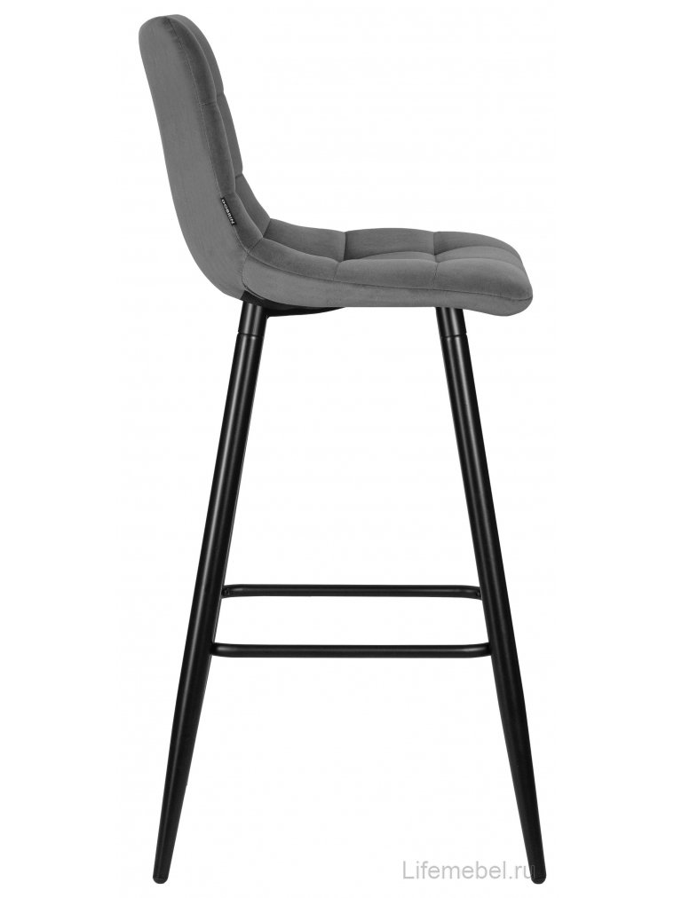 Барный стул Nicole темно-серый / черный матовый