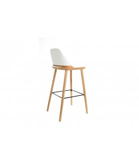 Барный стул Нинон белый/дерево