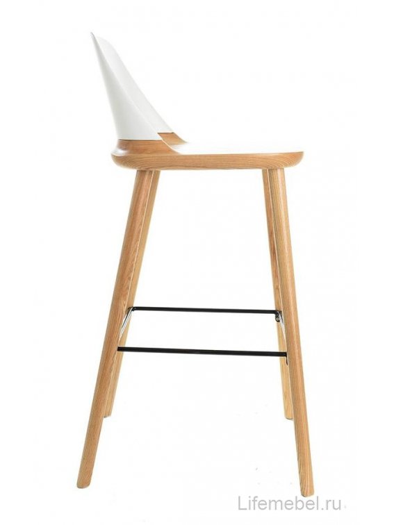 Барный стул BS-S123A белый / дерево