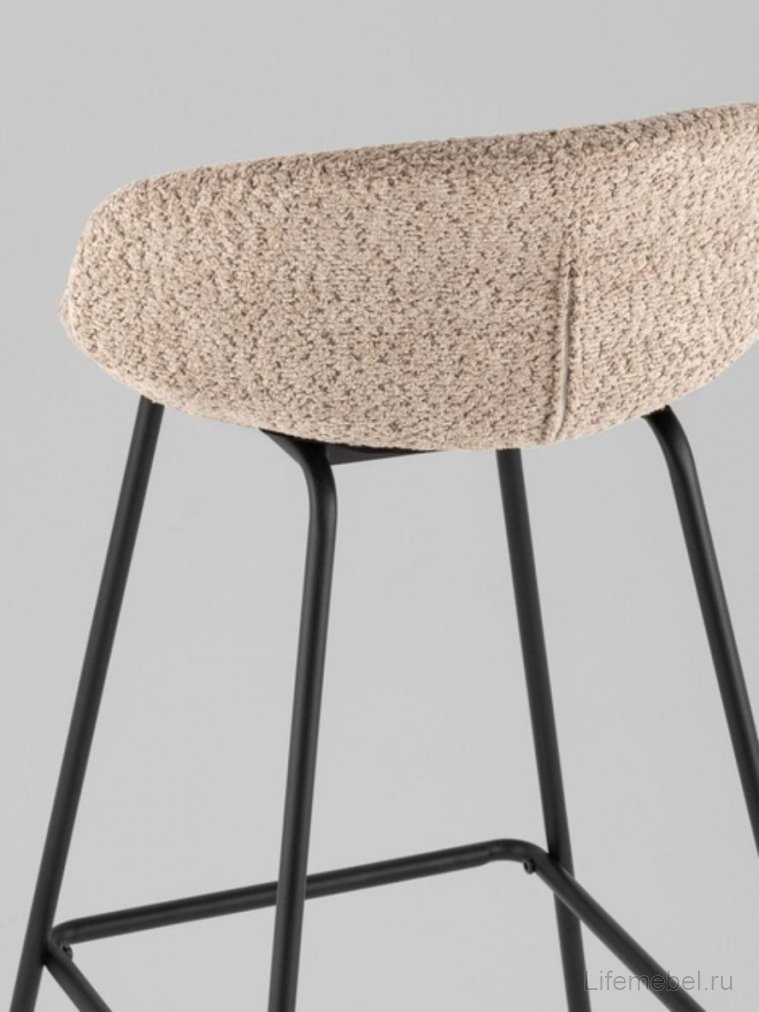 Барный стул Элли букле кофейный