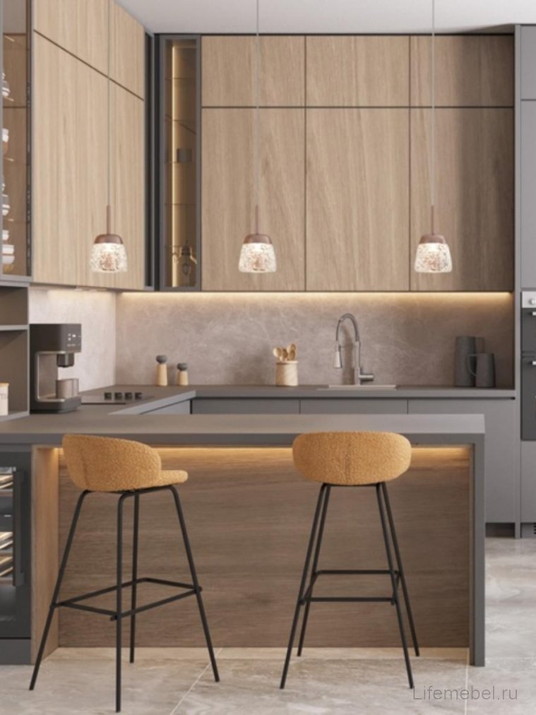 Барный стул Элли букле охра