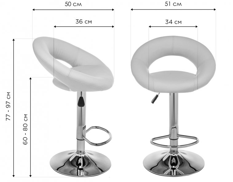 Барный стул Oazis black / chrome