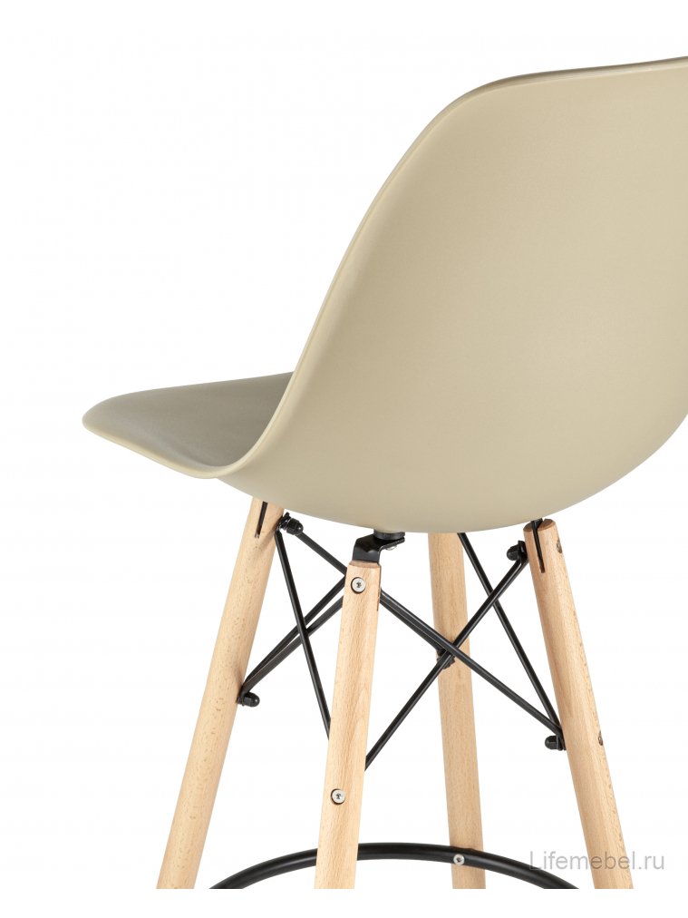 Барный стул Hames бежево-серый