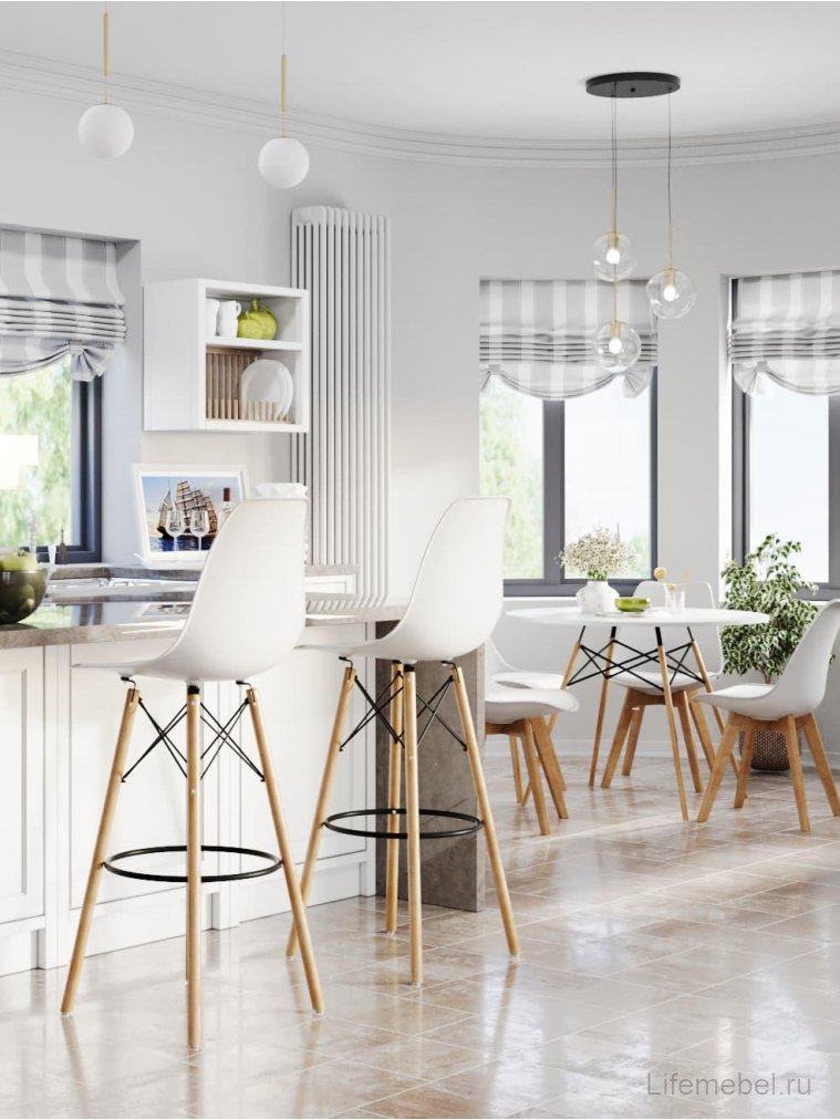 Барный стул Hames белый