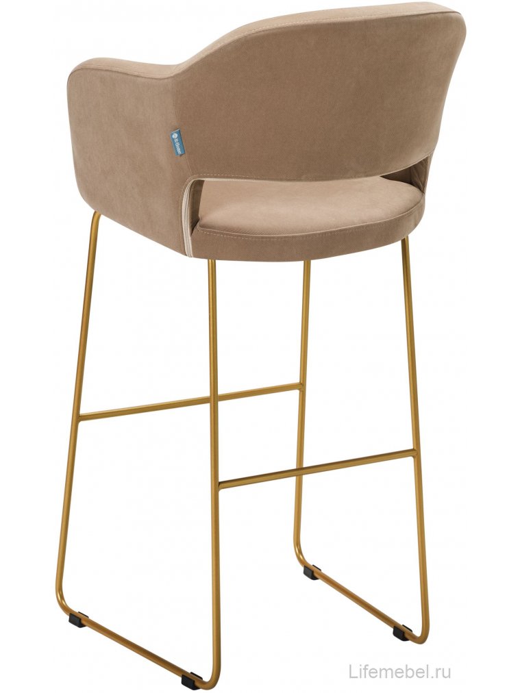 Барный стул Oscar Diag beige / линк золото