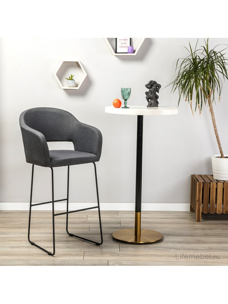 Барный стул Oscar тёмно-серый / линк