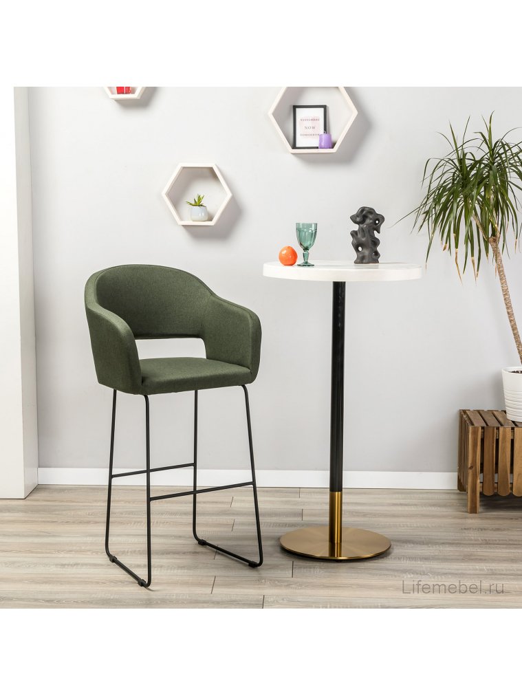 Барный стул Oscar тёмно-зеленый / линк