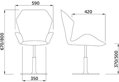 Барный стул Oslo черный