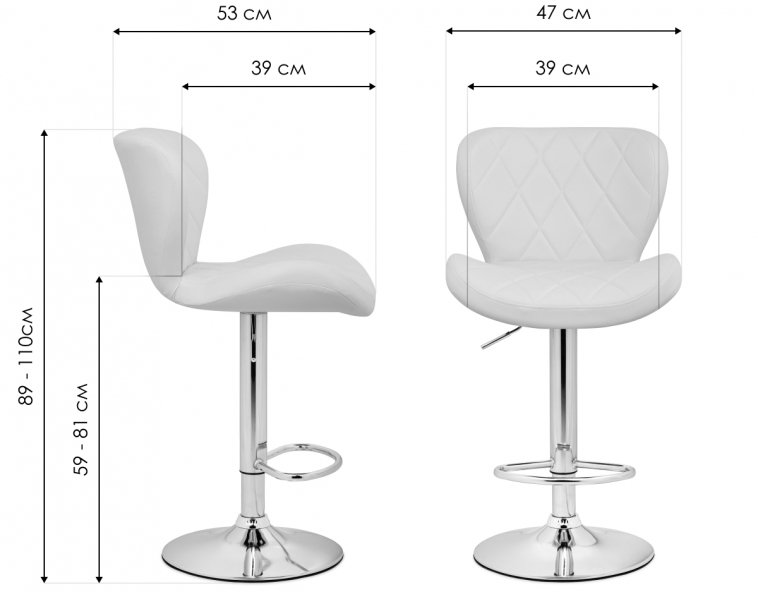 Барный стул Porch black / chrome