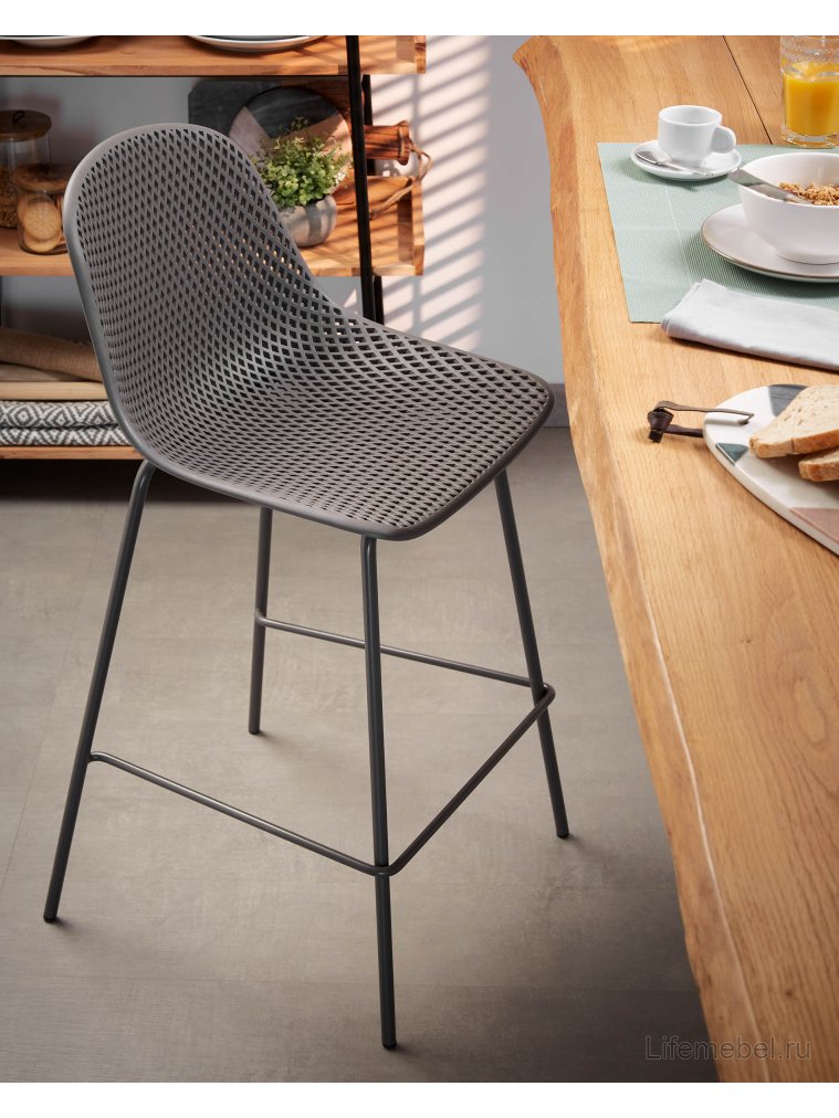 Барный стул Quinby серый