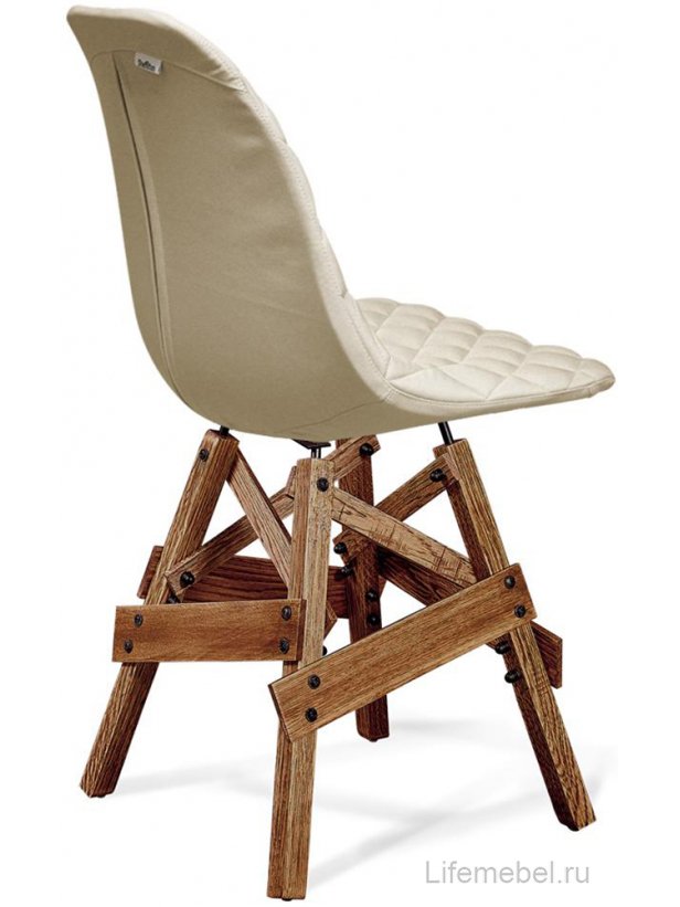 Барный стул SHT-S71 светло-бежевый / дуб брашированный