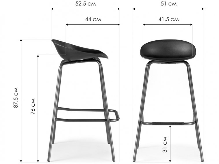 Барный стул SHT-ST19/S29 белый / белый муар