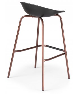 Барный стул SHT-ST19/S29 черный / медный металлик