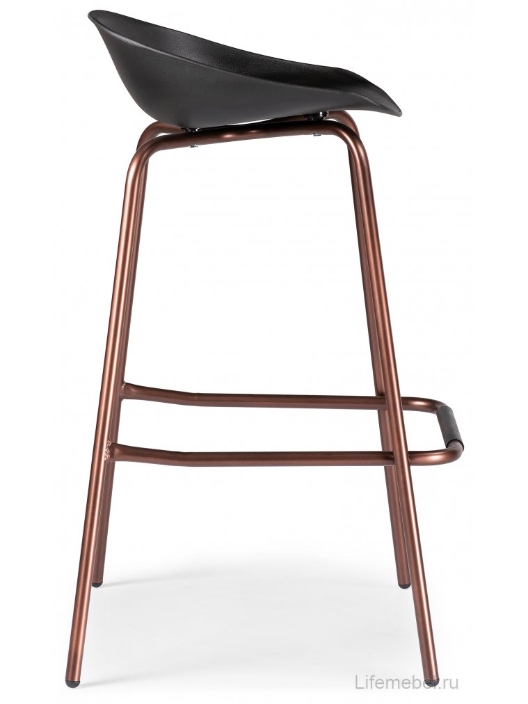 Барный стул SHT-ST19/S29 черный / медный металлик