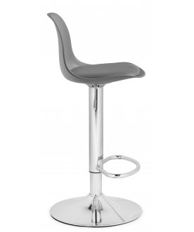 Барный стул Soft gray / chrome