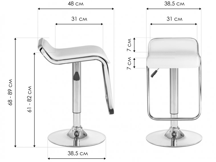 Барный стул Crack чёрный