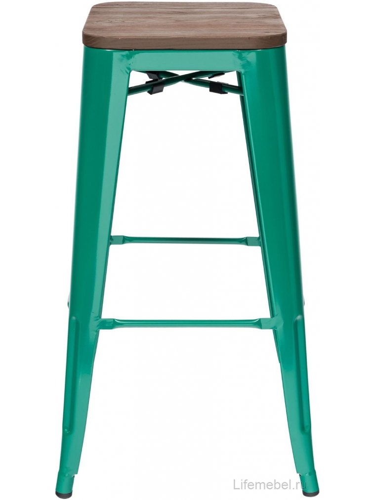 Барный стул Тиоли аквамарин / темное дерево