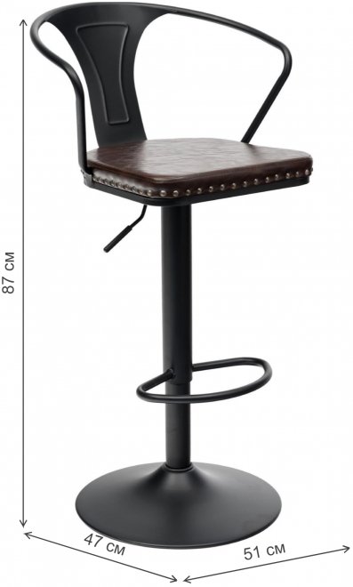 Барный стул Тиоли ИК черный матовый