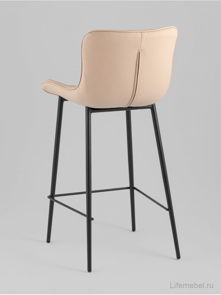 Полубарный стул Сейфорд, экокожа, бежевый