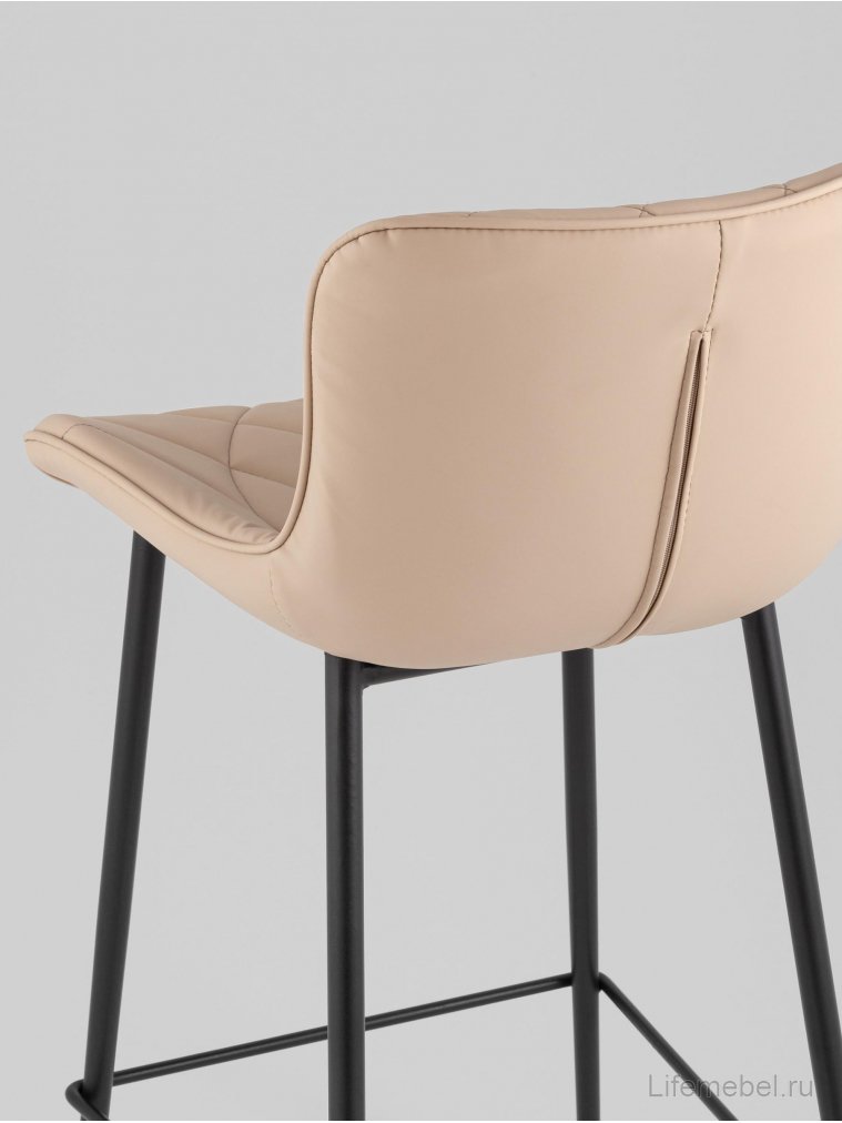 Полубарный стул Сейфорд, экокожа, бежевый