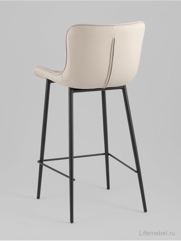 Полубарный стул Сейфорд, экокожа, серый