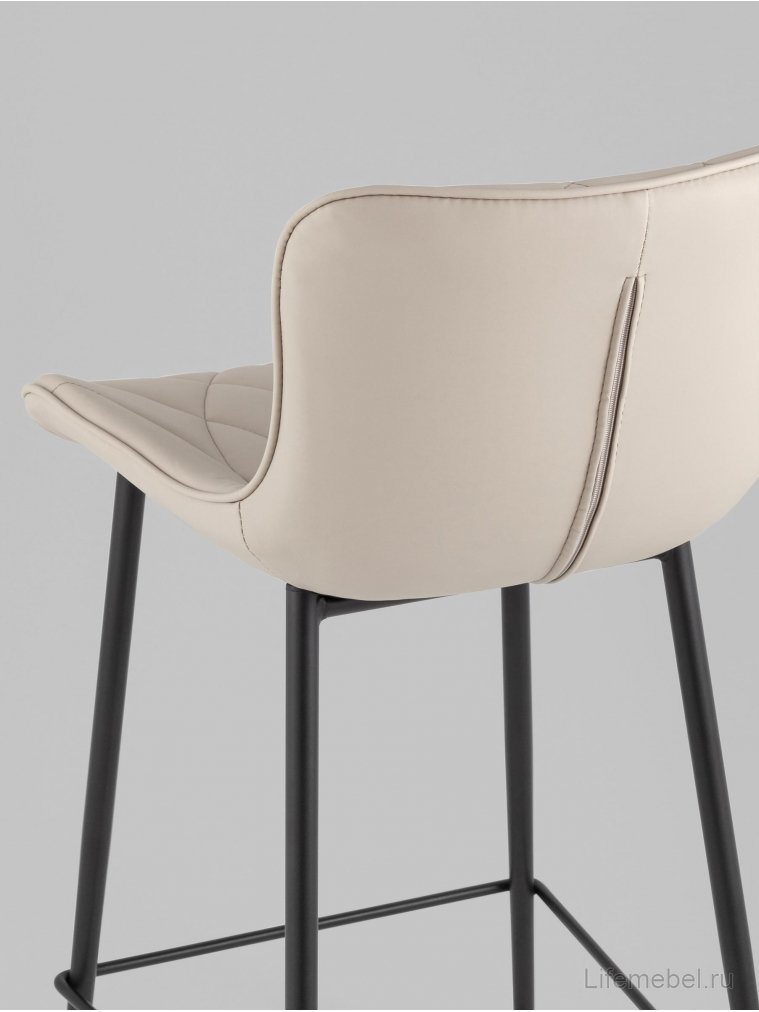 Полубарный стул Сейфорд, экокожа, серый