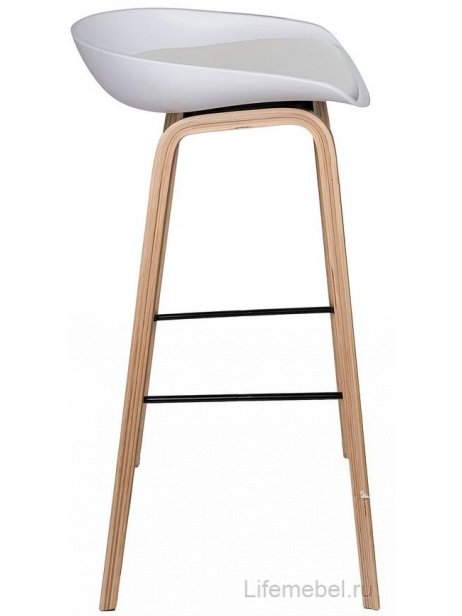 Барный стул Вирта 8319B WHITE с подушкой белый