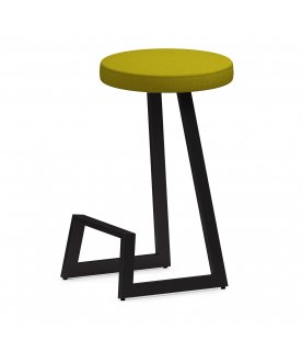 Барный стул Корс-75 софт ткань brauni/черный