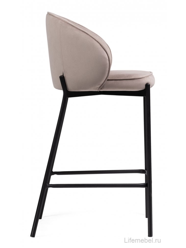 Полубарный стул Нейл латте / черный