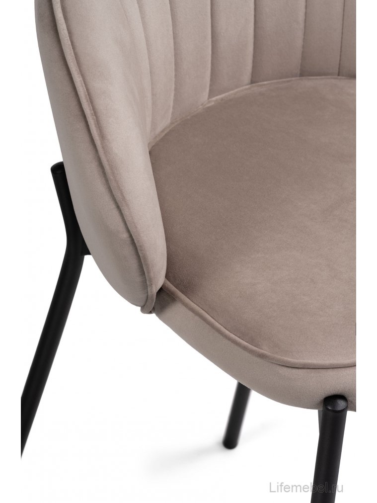 Полубарный стул Нейл латте / черный